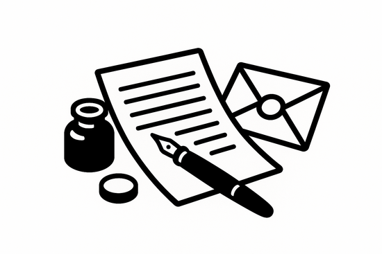 image of a letter - sign up for the mailing list